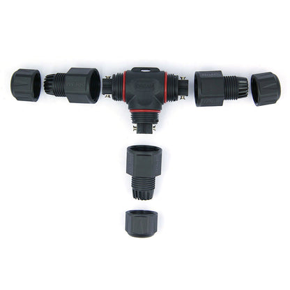 Waterproof 20A 450V IP68 PA66 V2 Flame Retardant Cable Connector 4pin Locking Screw Connection Terminal Blocks