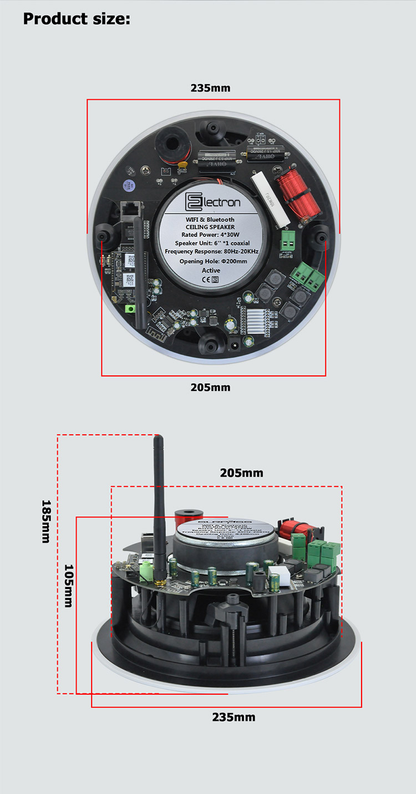 WIFI - BlueTooth  Frameless Ceiling Speakers